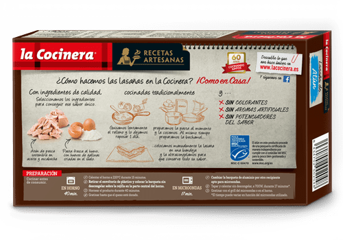 Lasaña atún La Cocinera