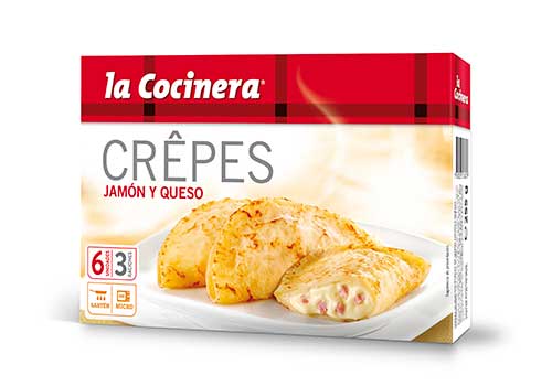 Crêpes jamón y queso