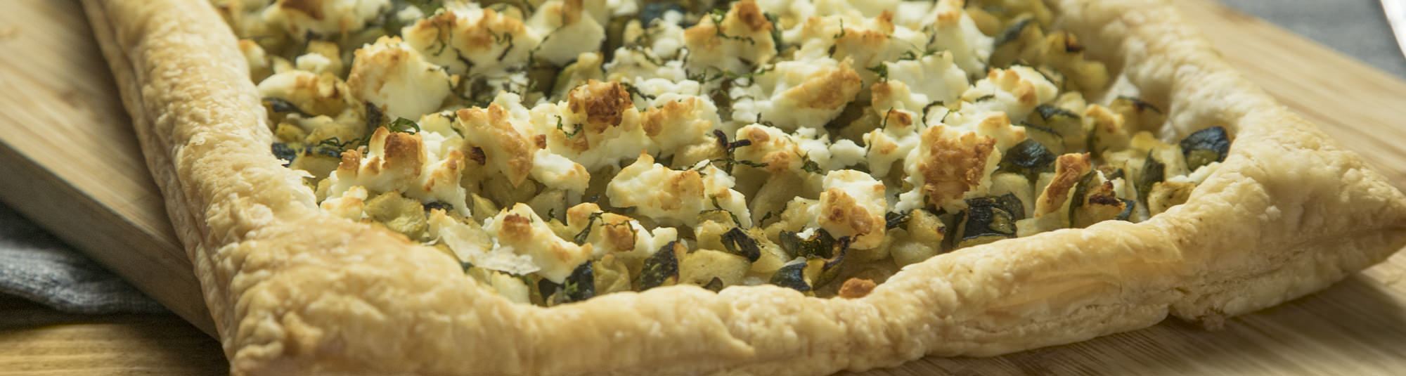 Pastel de calabacín y queso feta